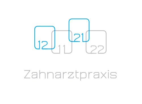 Zahnarztpraxis Logo mit Zahlen